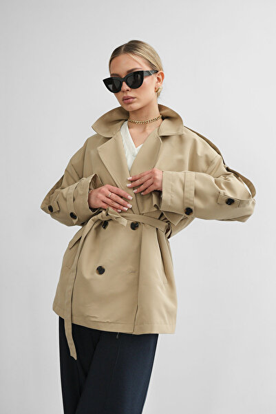 hakimoda Oversize Kruvaze Trençkot