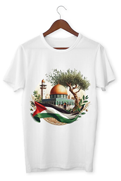 ALPŞAN TİCARET Tricou Justitia și Libertatea Tricou cu model steagul Palestin...