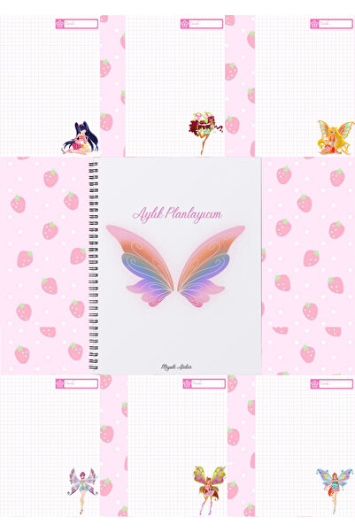 miyuki atelier Winx Club Aylık Planlayıcı Defter - Winx Club Not Defteri - A5...