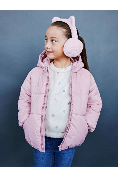 LC Waikiki Lcw Kids Pink Hooded Inflatable Coat for Girls