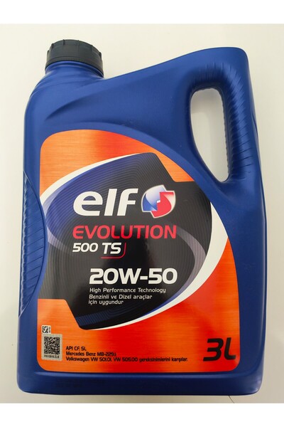 ELF Evolution 500 TS 20W-50 3 Litre Motor Yağı ( Üretim Yılı: 2025 )
