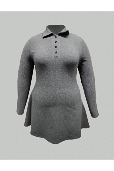 Sheya Curve+ mini dress, grey