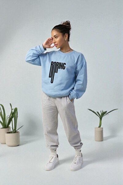 Wish BF oversized Boring με τύπωμα με κουκούλα Σετ φόρμας χειμερινό Βαμβάκι τ...