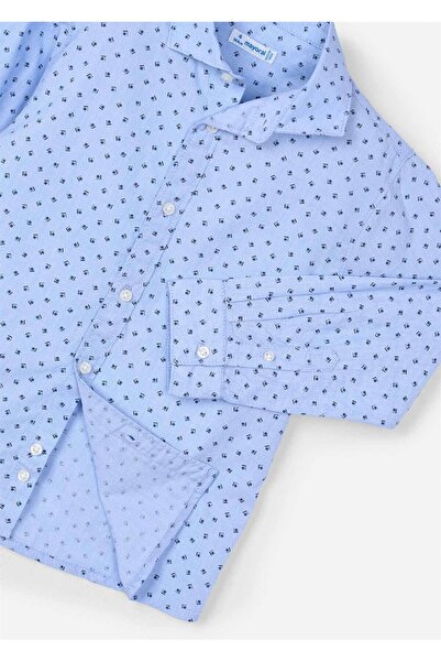 MAYORAL Boy's Patterned Shirt Blue 4129