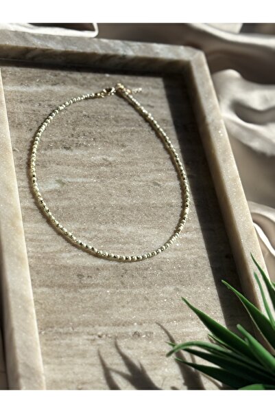 Le'sluette shadow of style Premium Gold Detailed Sand Bead Necklace Premium Summer Trend