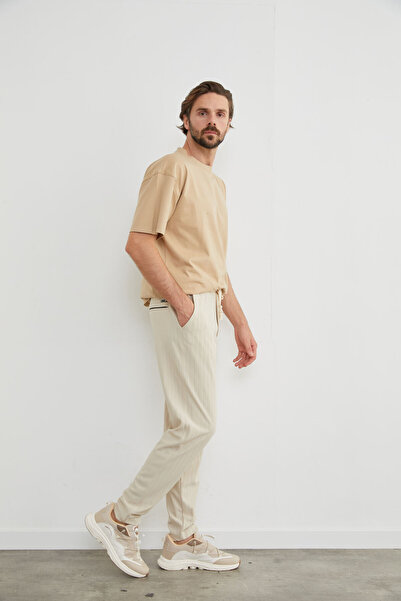 CALİA Men's Relaxed Fit Striped Jogger Pants