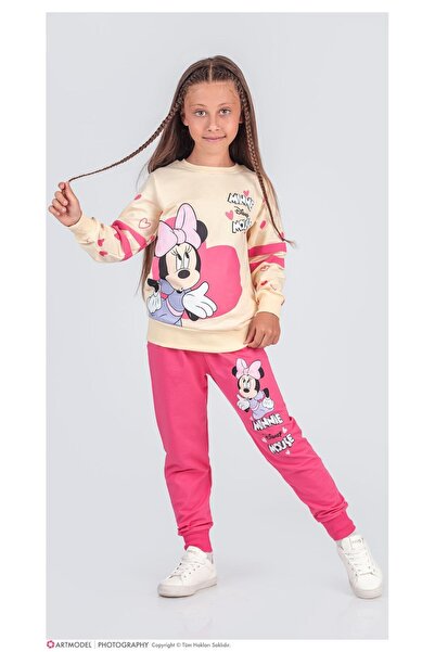 LİLLYPİCCA Girl's 2-Piece Set Long Sleeve Sweatshirt Printed - Elastic Waist Combed Cotton Trousers