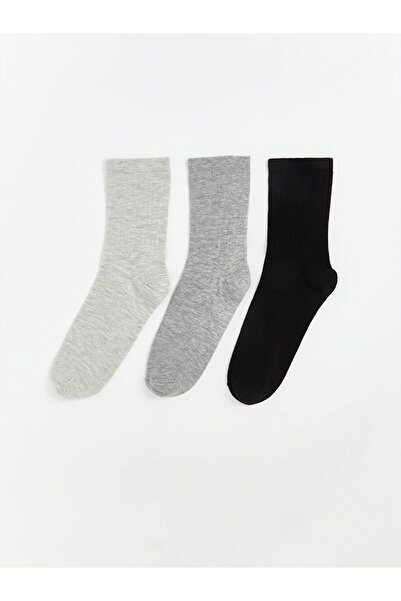 LC Waikiki Sparkling Selections from Shining Store |   Women's Plain Socks 3-Pack