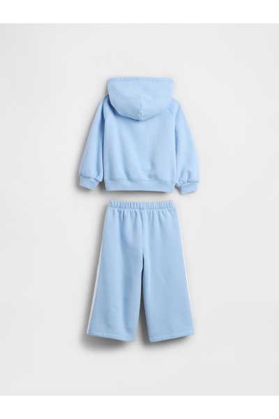 GAP Kız Bebek Bebe Mavisi VintageSoft Sweatshirt Outfit Set