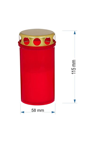 KingAroma Set 20 buc Candele cu capac, Tip 1-130 rosu, 25ore si Ulei parfumat pt candela Athos 50 ml