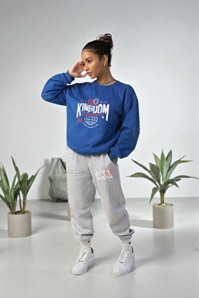 Wish BF oversized Kingdom με τύπωμα με κουκούλα Σετ φόρμας χειμερινό, Βαμβάκι...