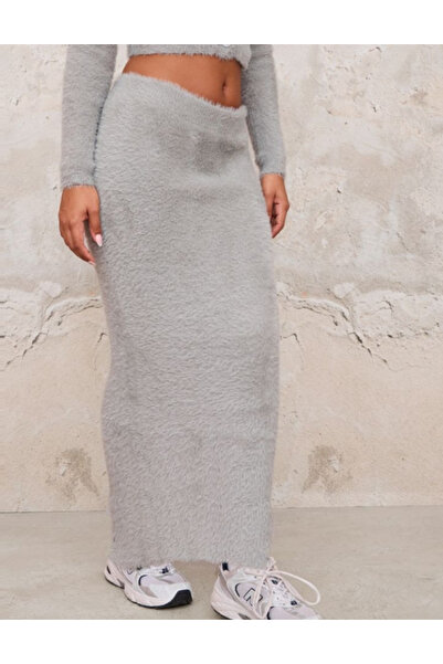 Pretty Little Thing PRETTYLITTLETHING maxi skirt, grey