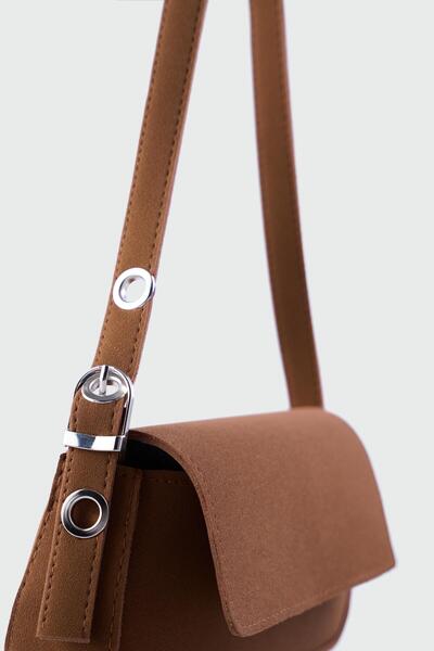 Shule Bags Τσάντα ώμου Mirage Suede Καφέ
