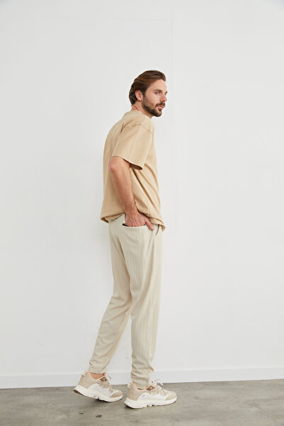 CALİA Men's Relaxed Fit Striped Jogger Pants