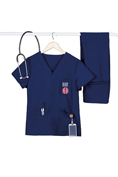 YnkStore Costum de doctor neurochirurg material elastic țesătură creier