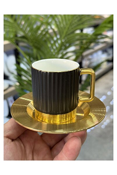 ACAR Aurora 6-Piece Porcelain Black Cup Set