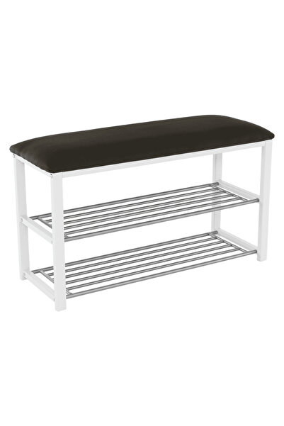 DacEnergy Bancă cu rafturi pantofi, gri/alb, LANGELLA NEW