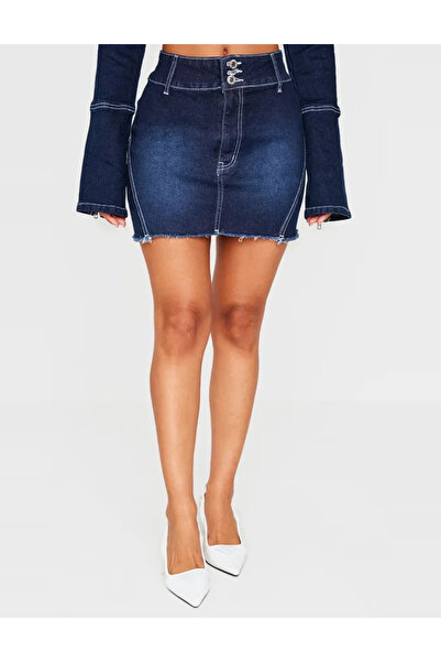 Pretty Little Thing Fustă de blugi PRETTYLITTLETHING, albastru