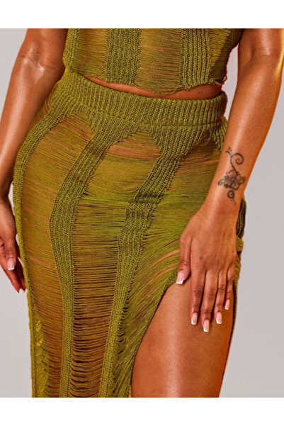 Pretty Little Thing Fustă PRETTYLITTLETHING, verde