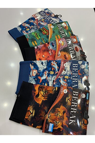 Berrak Erkek Çok Renkli Boxer