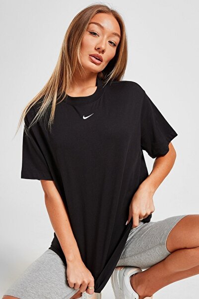 Nike Αθλητικά ρούχα Loose Fit Tee Unisex Κέντημα Swooslu Φαρδιά μπλούζα με φαρδιά εφαρμογή Μαύρο