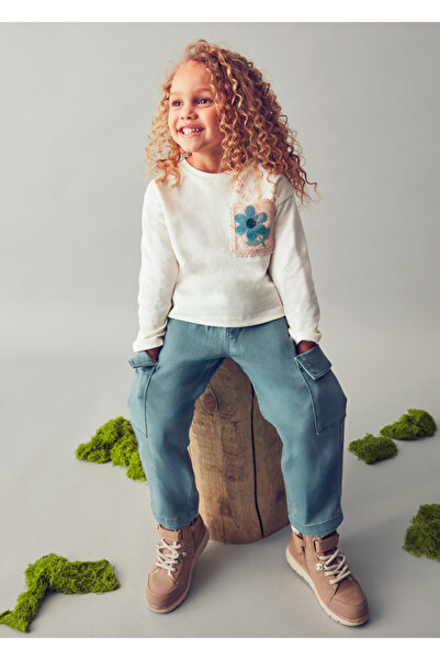 MAYORAL Kız Çocuk Uzun Kol Tshırt KREM