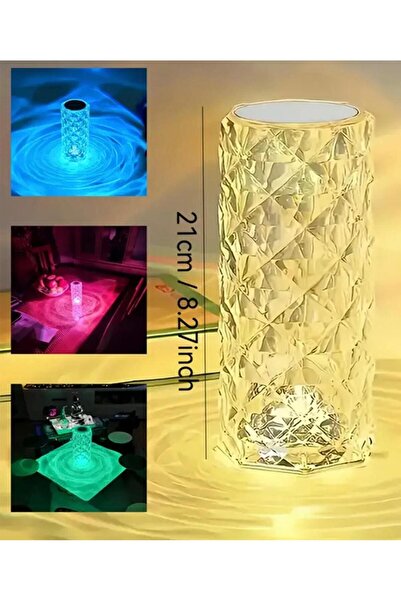 btm home 1 Adet Masa Üstü Lamba Şarj Edilebilir ve Dokunmatik Çalışan Abajur