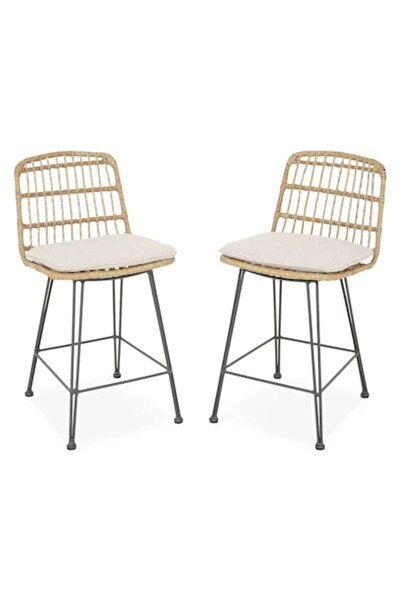 Maison Mex Set 2 scaune bar gradina/terasa, CHARLOTTE, L.46 l.54 H.92.5 cm, n...