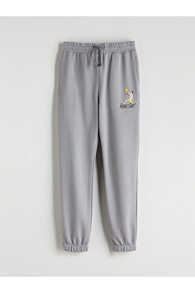 LC Waikiki Pantaloni de sport pentru băieți, gri, cu talie elastică