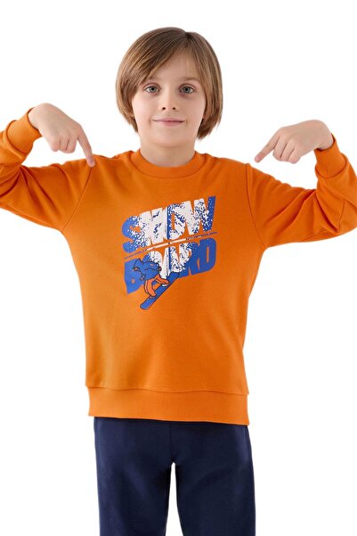 ROLY POLY Rolypoly Boys' Orange Waiter Boy Tracksuit Set 3436-g