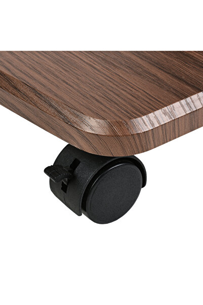 DATMAN Mobile table Height adjustable manually, Castors, Height 72-76cm, Side table for bedroom/bed, Laptop