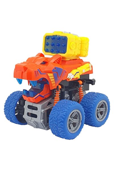 Vardem Friction Powered Dinosaur Vehicles - with Sound and Light - D500-19 - Orange
