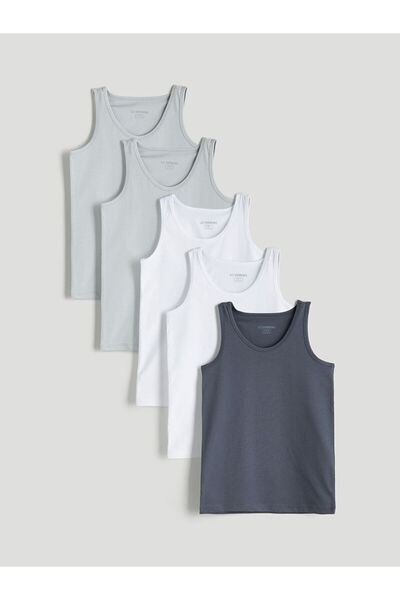 LC Waikiki Ανδρικό πουκάμισο με λαιμόκοψη Peak New Season, Σετ 5 τεμαχίων