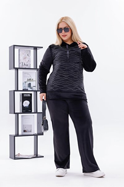 Siyezen Plus Size Stone Premium Quality Velvet Suit