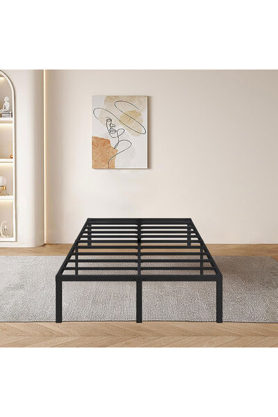 Yanara 180x200cm Metal Platform Bed Frame with Under-Bed Storage Space, Heavy-Duty Simple Design