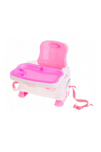 Ikonka Scaun de înălțare multifuncțional pentru copii cu masă de joacă interactivă, roz