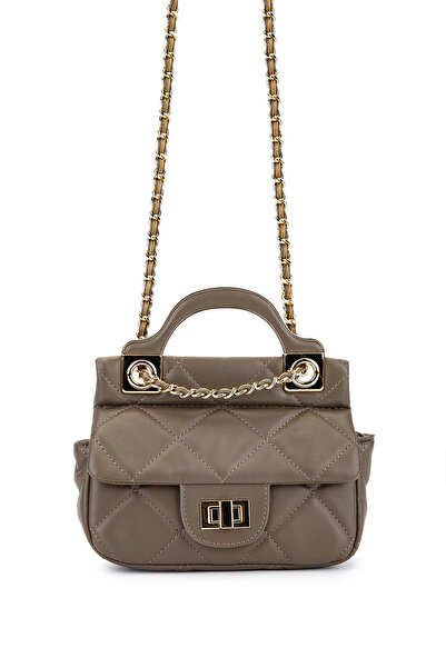 Tamer Tanca Women's Faux Leather Gray Shoulder Bag