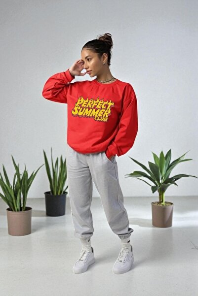 Wish BF supradimensionat Perfect Summer cu imprimeu cu glugă Set de trening p...
