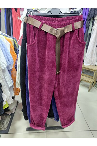 FALERIA İtalyan Kadife Havuç Paça Pantolon