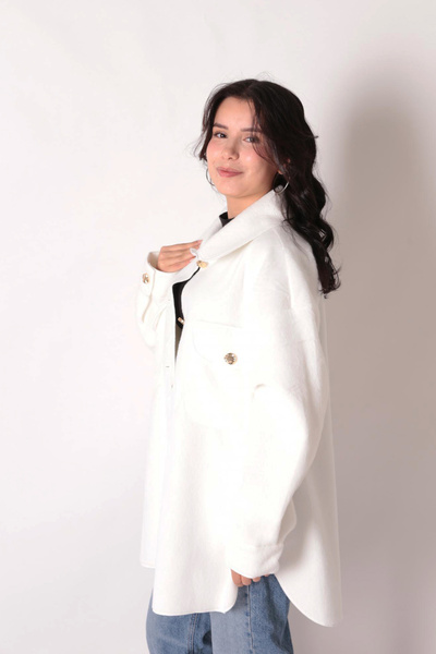 İkoll 0035851 Women's Jacket with Pocket and Button Detail