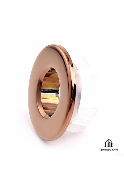 İSAOĞLU YAPI Bakır Lavabo Tıpası Bronz Lavabo Taşma Yüzüğü Metal