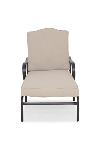 Maison Mex Sezlong gradina/terasa, LAUREL, L.160 l.85 H.94 cm, maro/bej