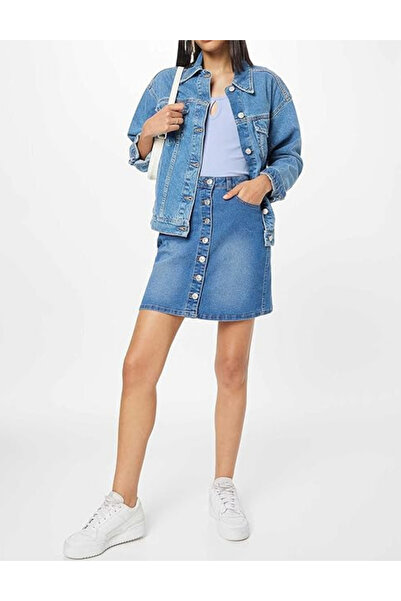 PIECES Fustă de blugi Pieces, albastru