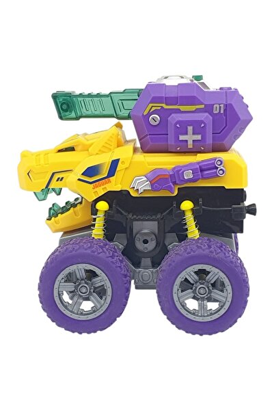 Vardem Friction Powered Dinosaur Vehicles - with Sound and Light - D500-19 - Yellow