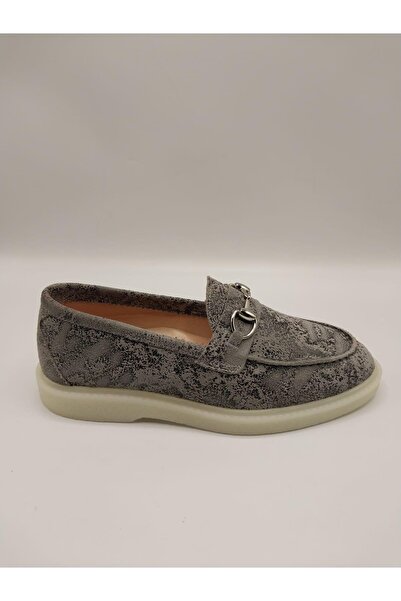 Ametist Davina Gray Printed Genuine Leather Casual Shoes – Size 37 (Last Item,)