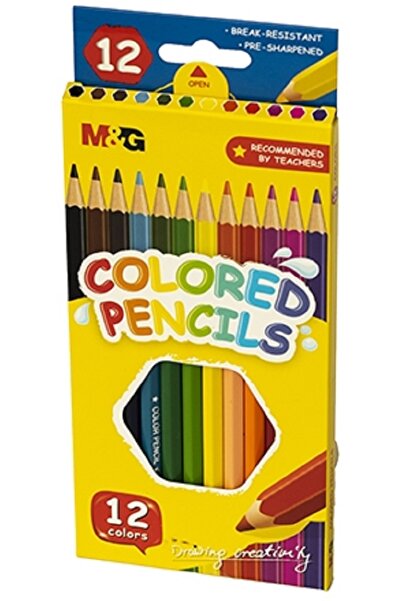 M&G Hexagonal colored pencils, 12 colors/set
