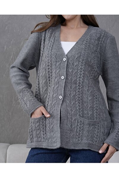 Uğurlar Collection Plus Size Wool Cardigan