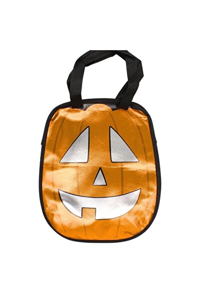 Eurowrap Pungă cu dulciuri de Halloween, metalică, model de dovleac,