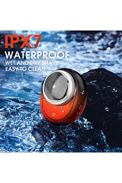 DSP Compact Men's Electric Razor - Mini Portable Shaver for Travel, Waterproof IPX7, USB-C Fast Char