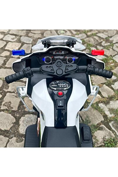 Police Electric motorcycle for children with LED lights and sound effects, age 3-7 years